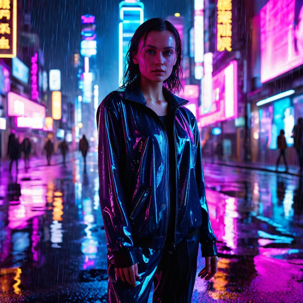 Cyberpunk AI image generation example made for Saient